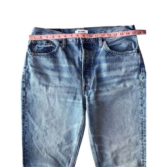 RE/DONE 70's Stove Pipe Straight Leg Jeans in Cool Medium Blue - Picture 14 of 16
